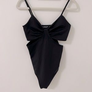 Abercrombie and Fitch black cut out bodysuit size M